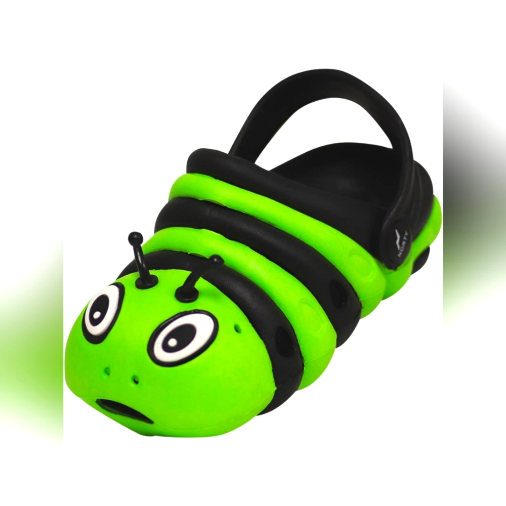 Toddler Boys Bug Croc Sandals- Lime & Black